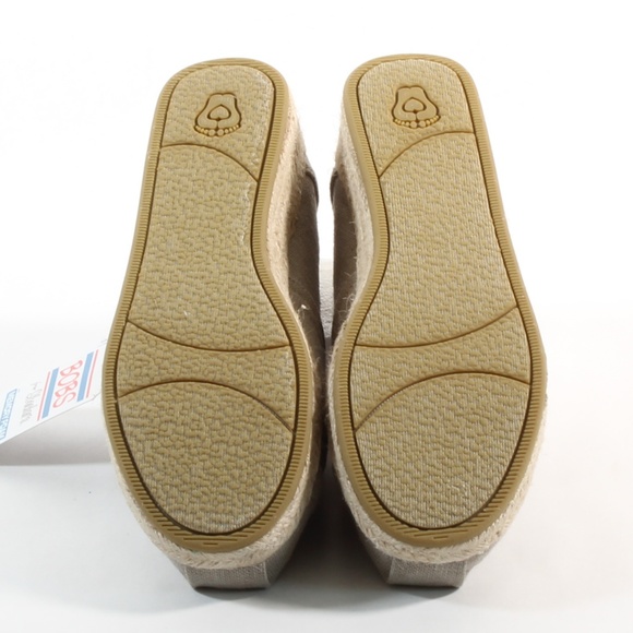 Womens Skechers Bobs Espadrille Wedge Canvas Shoes - Picture 6 of 6